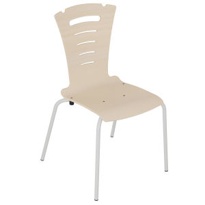 Chaise IXIA coque C24 Coraly bois Blueprotech® piètement époxy - T6