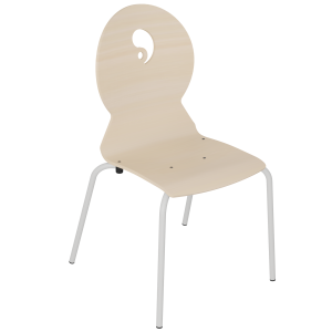 Chaise IXIA coque C4 Yang bois Blueprotech® piètement époxy - T6