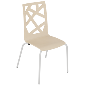 Chaise IXIA PREMIUM coque C5 Mozaïk bois incolore piètement époxy - T6