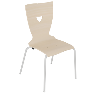 Chaise IXIA coque C9 Zen bois Blueprotech® piètement époxy - T6