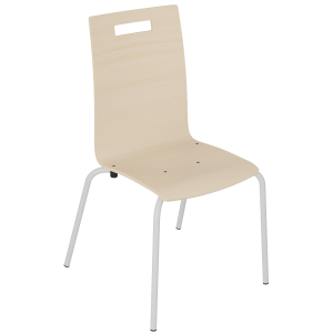 Chaise IXIA coque C1 Classic bois teinté piètement époxy - T6