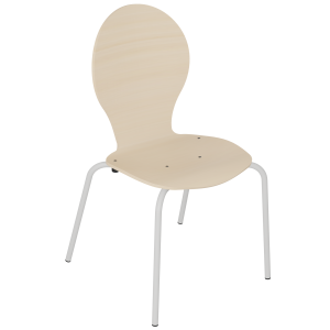 Chaise IXIA PREMIUM coque C19 Ella bois teinté piètement époxy - T6