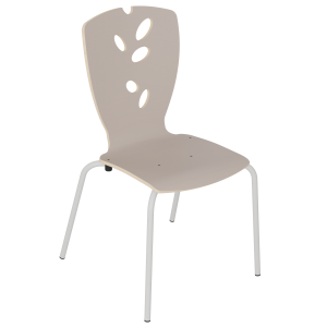 Chaise IXIA coque C11 Natura stratifié chant brut piètement époxy - T6