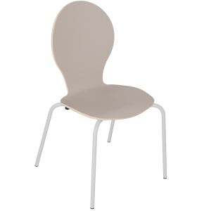 Chaise IXIA PREMIUM coque C19 Ella stratifié chant brut piètement époxy - T6