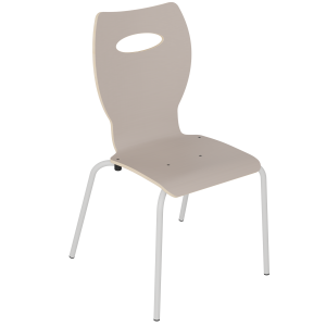 Chaise IXIA coque C20 Kary stratifié chant brut piètement époxy - T6