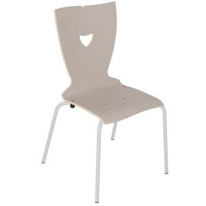 Chaise IXIA coque C8 Hello stratifié brut piètement époxy - T6