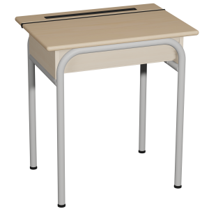 Bureau LUTRIN plateau ép.21 mm MDF stratifié chant verni - 70x50 cm - T6