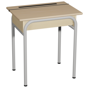 Bureau LUTRIN plateau ép.21 mm MDF stratifié chant verni - 70x50 cm - T6