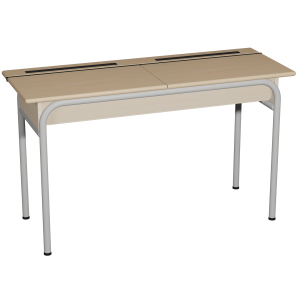 Bureau LUTRIN plateau ép.21 mm MDF stratifié chant verni - 130x50 cm - T6