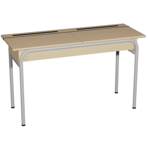 Bureau LUTRIN plateau ép.21 mm MDF stratifié chant verni - 130x50 cm - T6