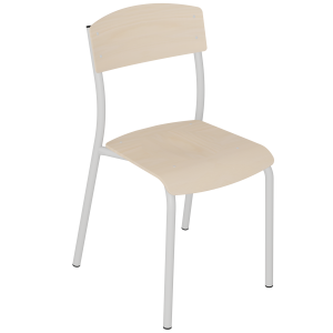 Chaise ANTIB assise et dossier bois Blueprotech® piètement époxy - T6