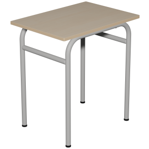 Table DELTA plateau ép.21 mm stratifié chant bois piètement époxy - 70x50 cm - T6