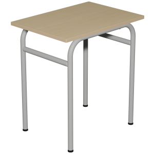 Table DELTA plateau ép.21 mm stratifié chant bois piètement époxy - 70x50 cm - T6