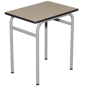 Table DELTA plateau ép.21 mm stratifié chant polyuréthane piètement époxy - 70x50 cm - T6