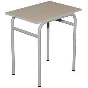 Table DELTA plateau ép.19 mm mélaminé chant ABS piètement époxy - 70x50cm - T6