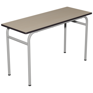 Table DELTA plateau ép.21 mm stratifié chant polyuréthane piètement époxy - 130x50 cm - T6