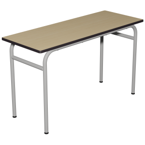 Table DELTA plateau ép.21 mm stratifié chant polyuréthane piètement époxy - 130x50 cm - T6
