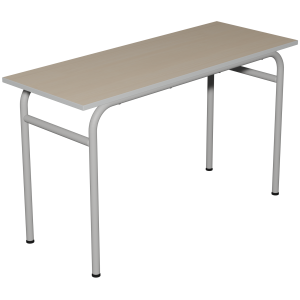 Table DELTA plateau ép.19 mm mélaminé chant ABS piètement époxy - 130x50cm - T6
