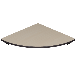Rallonge VOLGA plateau ép.24 mm stratifié chant polyuréthane - 1/4 R 80 cm - T6