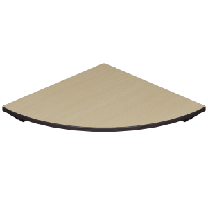 Rallonge VOLGA plateau ép.24 mm stratifié chant polyuréthane - 1/4 R 80 cm - T6