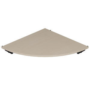 Rallonge PLUME plateau allégé ép.20 mm stratifié chant ABS piètement époxy - 1/4 de cercle R80 cm - T6