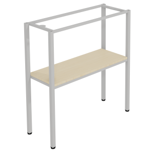 Socle pour meuble à courrier BIP BOP mélaminé piètement époxy - H90 cm - Hêtre miel/gris alu RAL 9006
