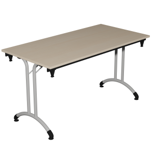 Table pliante PLUME plateau allégé ép.20 mm stratifié chant ABS piètement époxy - 120x70 cm - T6