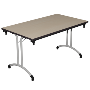 Table pliante VOLGA plateau ép.24 mm stratifié chant polyuréthane piètement époxy - 140x80 cm - T6