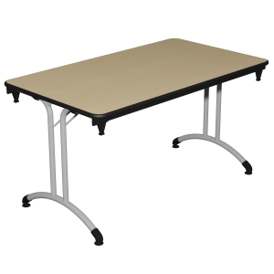 Table pliante VOLGA plateau ép.24 mm stratifié chant antichoc piètement époxy - 140x80 cm - T6