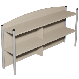 Étagère ARCUS pour buffet 3 portes mélaminé et époxy - L140,5xP29,5xH72 cm
