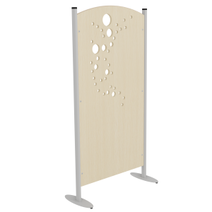 Claustra bulles ép.21 mm stratifié MDF chant vernis piètement époxy - L80xP30xH160 cm