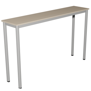 Mange-debout LYRA plateau ép.21 mm stratifié chant ABS piètement époxy - 180x40 cm - H110 cm