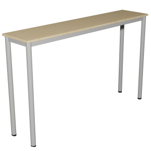 Mange-debout LYRA plateau ép.21 mm stratifié chant ABS piètement époxy - 220x40 cm - H110 cm