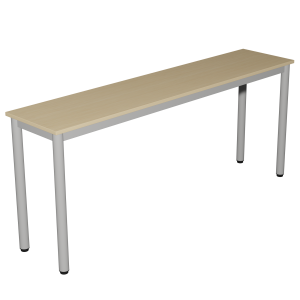 Table LYRA plateau ép.19 mm mélaminé chant ABS piètement époxy - 220x40 cm - T6