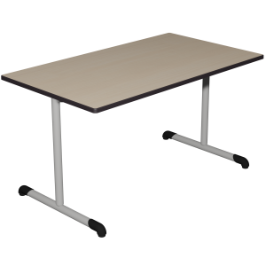 Table BANDANA DL plateau ép.24 mm stratifié chant polyuréthane piètement époxy - 120x80 cm - T6