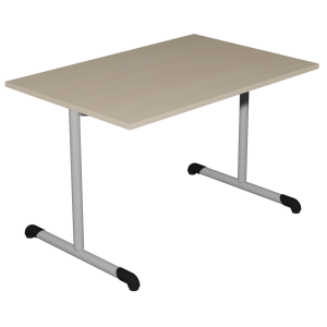 Table BANDANA DL plateau ép.19 mm mélaminé chant ABS piètement époxy - 120x80 cm - T6