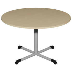 Table BANDANA plateau ép.24 mm stratifié chant ABS piètement central époxy - D120 cm - T6