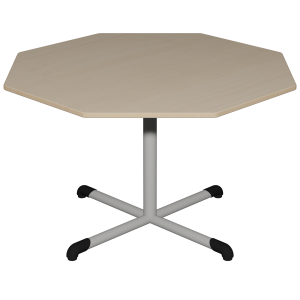 Table BANDANA plateau ép.21 mm MDF stratifié piètement central époxy - octogonale 120 cm - T6