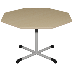 Table BANDANA plateau ép.21 mm MDF stratifié piètement central époxy - octogonale 120 cm - T6