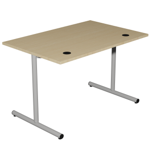 Table HUBBE plateau ép.24 mm stratifié chant ABS piètement époxy - 120x80 cm - T6