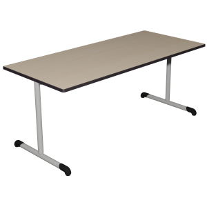 Table BANDANA DL plateau ép.24 mm stratifié chant polyuréthane piètement époxy - 180x80 cm - T6