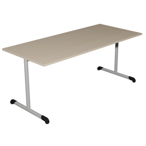 Table BANDANA DL plateau ép.19 mm mélaminé chant ABS piètement époxy - 180x80 cm - T6