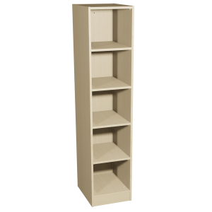Meuble à cases SIMÉO 1 colonne mélaminé chant ABS - L40xP42xH180 cm - Hêtre miel
