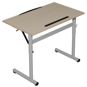 Table à dessin ERGON HR plateau ép.21 mm stratifié chant bois - 100x60 cm - T4 à T7