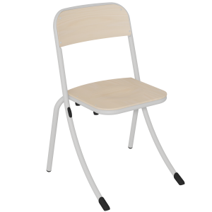 Chaise TRÉVISE AST assise et dossier bois Blueprotech® piètement époxy - T6