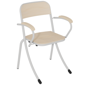 Bridge TRÉVISE AST assise et dossier Blueprotech® accoudoir bois piètement époxy - T6