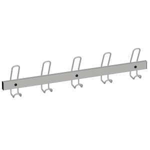 Patères 5 patères époxy - L73xP6,5xH16,5 cm