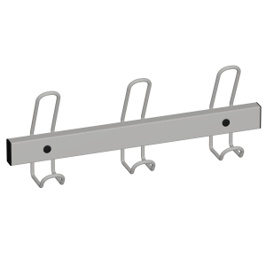 Patères 3 patères époxy - L42xP6,5xH16,5 cm