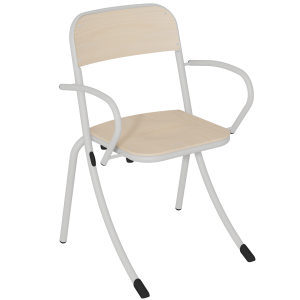 Bridge TRÉVISE AST assise et dossier bois Blueprotech® accoudoir et piètement époxy - T6