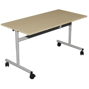 Table rabattable ÉCLIPSE plateau ép.24 mm stratifié chant ABS piètement époxy - 120x80 cm - T3 à T6